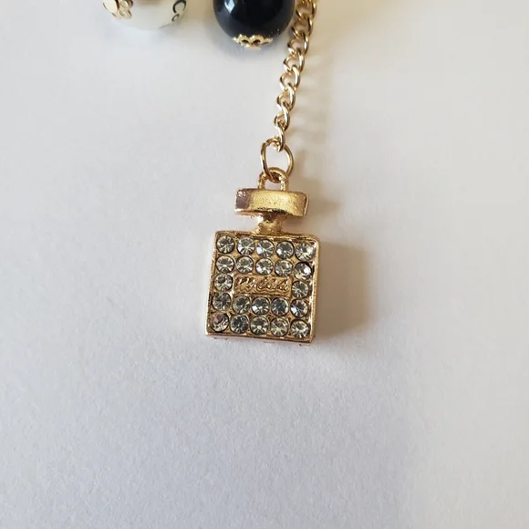 new fashion Traditional Luxury Accessory pearl and Rhinestone Keychain Clover - Picture 6 of 7